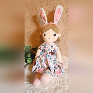 Adorable Girl Bunny Ear Baby Doll